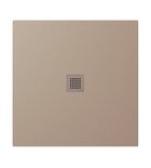 Photo: TRENECA Cast Marble Shower Tray 90x90cm, Cuttable According To Your Req, beige matt