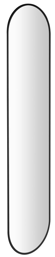 SHARON LONG oválné zrcadlo s LED podsvícením 35x150cm, černá mat 30595CI