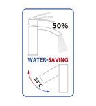 Photo: AQUALINE 35 stojánková umyvadlová baterie, WATER-SAVING kartuše, chrom
