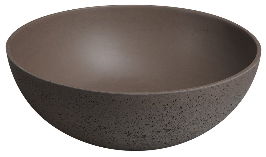 Sapho FORMIGO betonové umyvadlo na desku, Ø 39cm, tmavě hnědá FG315
