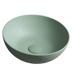 Photo: FORMIGO top counter concrete washbasin, dia 39cm, green