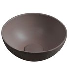 Photo: MINOR top counter concrete washbasin, dia 26cm, dark brown