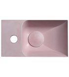 Photo: PICCOLINO concrete washbasin 30,8x17cm, mixer on the left, pink