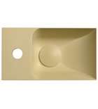 Photo: PICCOLINO betónové umývadlo 30,8x17cm, batéria vľavo, žltá mat
