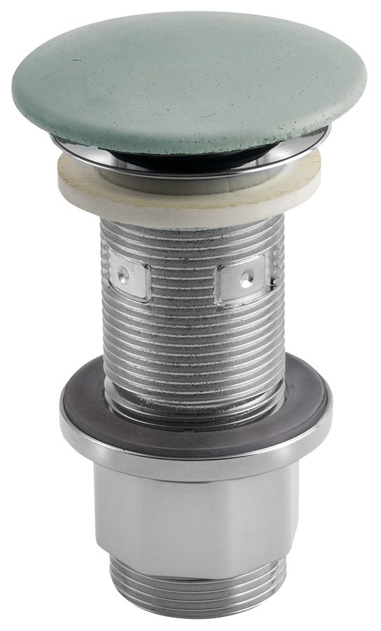 Sapho Umyvadlová výpust 5/4“, click-clack, betonová zátka, 10-80mm, zelená FG923