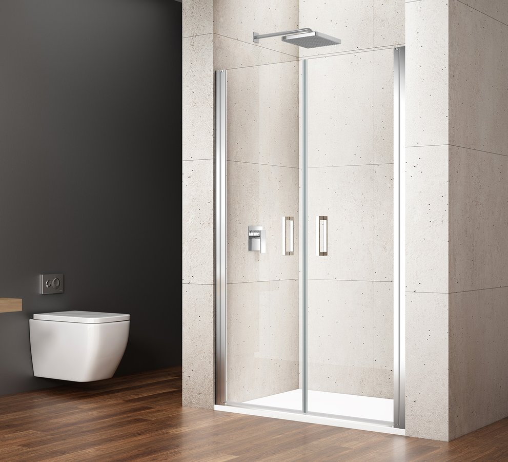 LORO sprchové dveře dvoukřídlé 900mm, čiré sklo GN4390