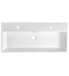 Photo: AQUATIC washbasin, cast marble, 100x46cm, 2 tap holes, white