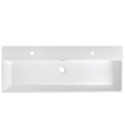 Photo: AQUATIC washbasin, cast marble, 120x46cm, 2 tap holes, white