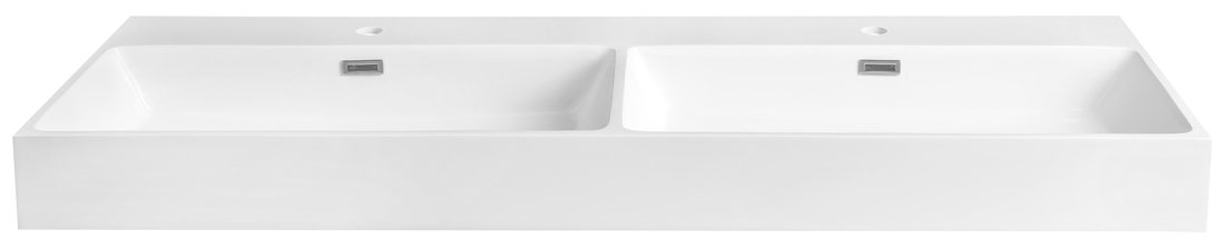 Sapho AQUATIC umyvadlo, litý mramor, 140x46cm, bílá AT140