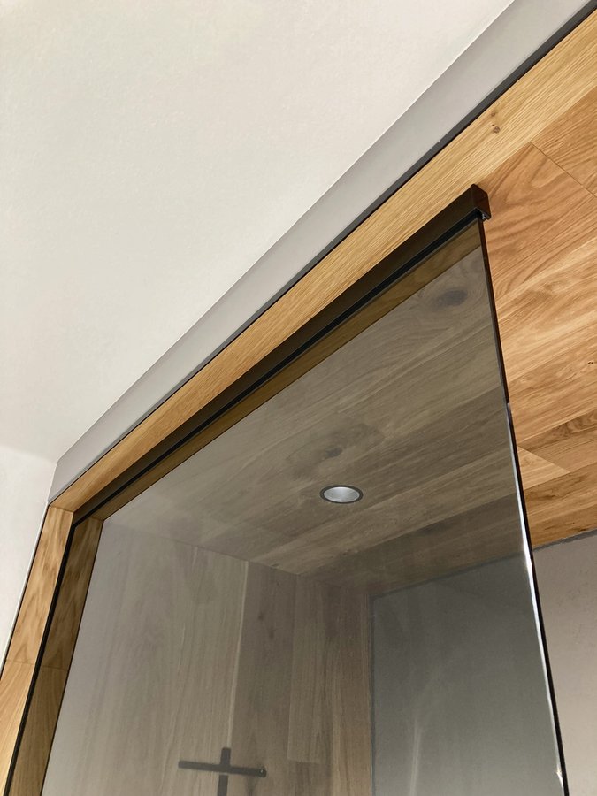 Polysan ARCHITEX sada pro uchycení skla, podlaha-stěna-strop, 1610x2600mm, černá mat AL2616B
