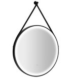 Photo: STAGO Spiegel mit LED Beleuchtung Durch. 60cm, Rund, Berührungssensor, dimmbar, Schwarz matt