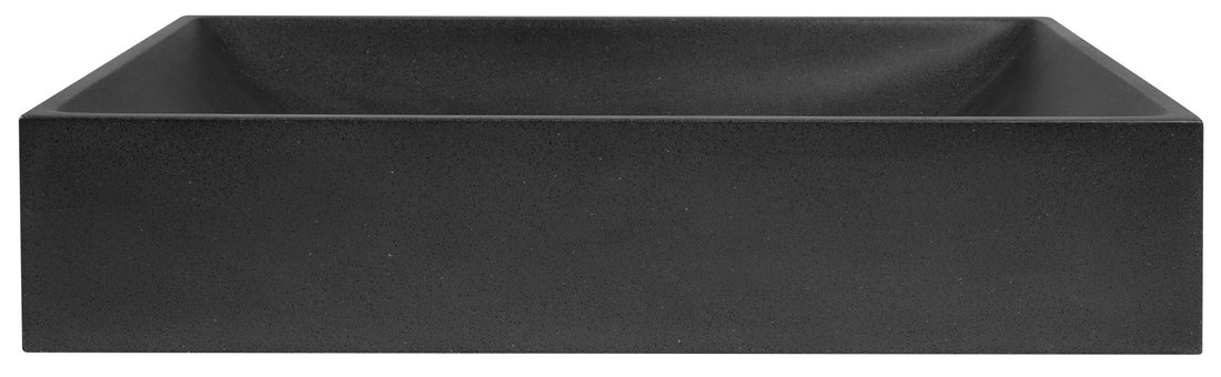 Sapho TARANT betonové umyvadlo včetně výpusti, 58x36cm, černý granit AR471