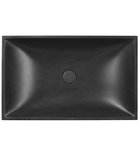 Photo: TARANT umywalka betonowa z korkiem, 58x36cm, czarny granit