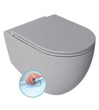 Photo: INFINITY miska WC wisząca, Rimless, 36,5x53cm, stone grey