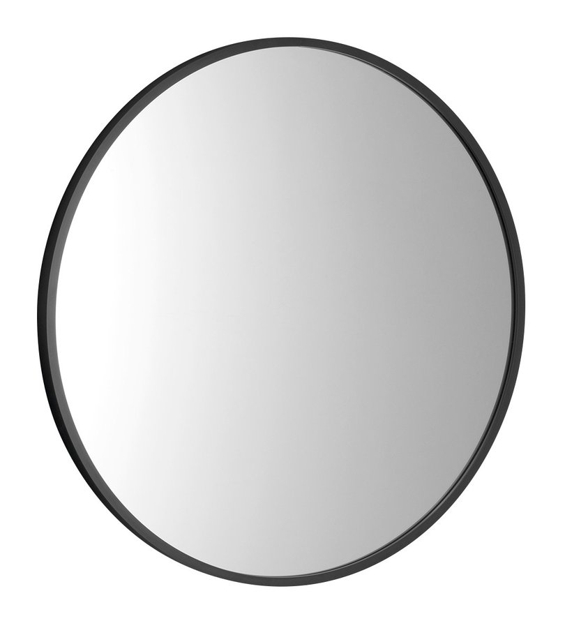 NOTION SLIM kulaté zrcadlo v rámu ø 40cm, černá mat NT400