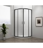 Photo: EASY BLACK Quadrant Shower Enclosure 800x800mm, L/R, clear glass