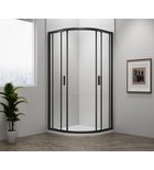 Photo: EASY BLACK Quadrant Shower Enclosure 800x800mm, L/R, clear glass