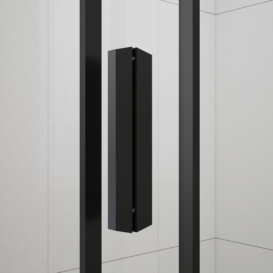 Polysan EASY BLACK čtvercová sprchová zástěna 900x900mm, čiré sklo EL5115B