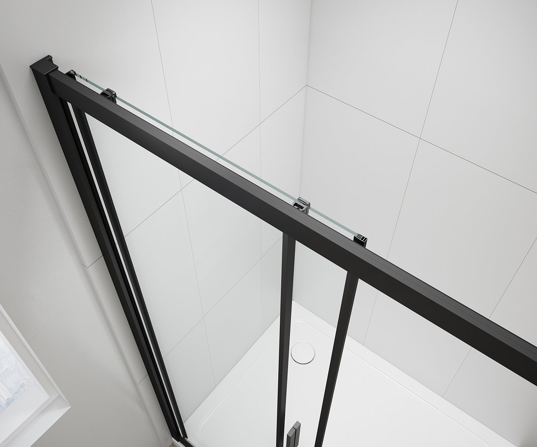 Polysan EASY BLACK čtvercová sprchová zástěna 900x900mm, čiré sklo EL5115B