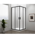 Photo: EASY BLACK Square Shower Enclosure 900x900mm, clear glass