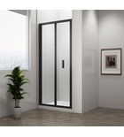 Photo: EASY BLACK Infold Shower Door 800mm, clear glass