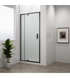 Photo: EASY BLACK pivot shower doors 760-900mm, glass Brick