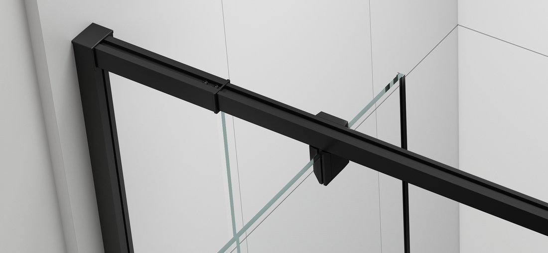 Polysan EASY BLACK sprchové dveře otočné 880-1020mm, sklo Brick EL1738B