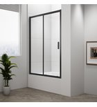 Photo: DEEP BLACK Shower Door 1100x1650mm, clear glass