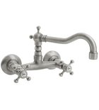 Photo: ANTEA wall-mounted mixer, upper spout, brushed nickel
