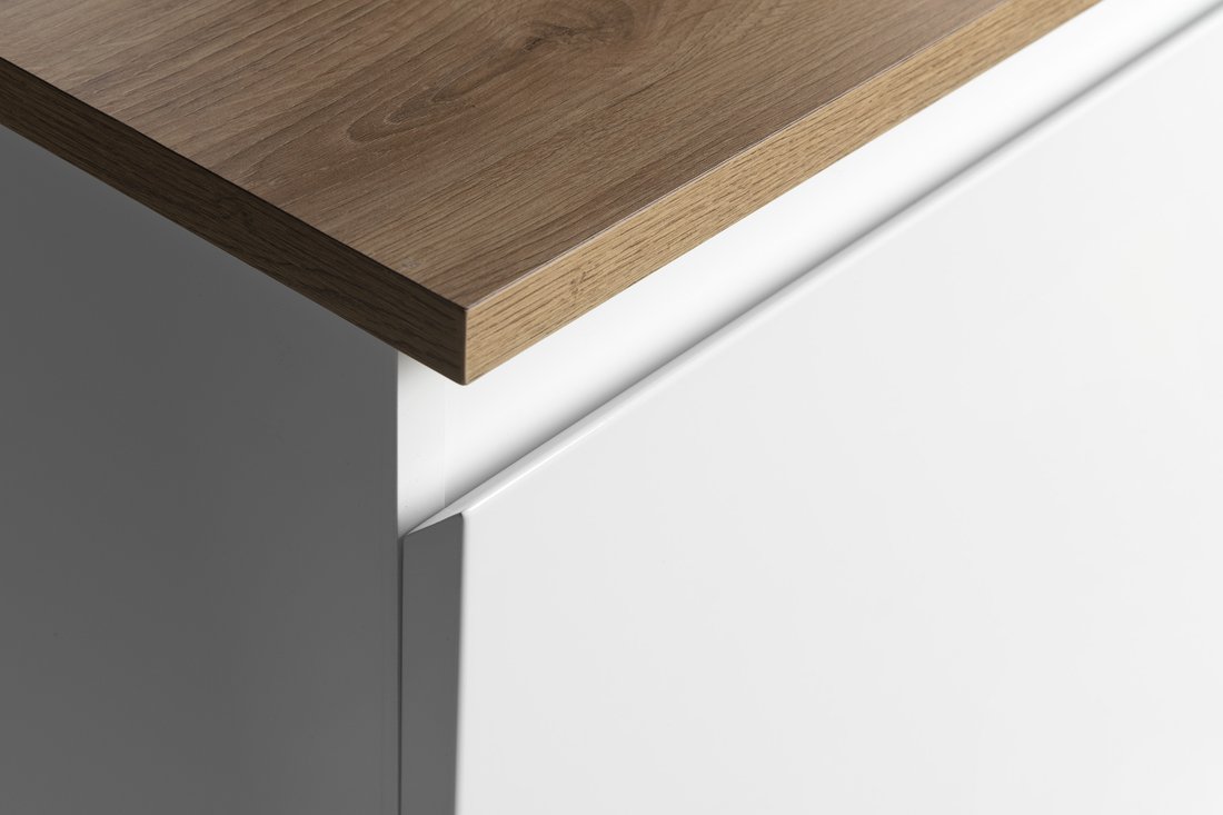 Aqualine ALTAIR skříňka s deskou 62,5 cm, bílá/dub emporio AI267-02