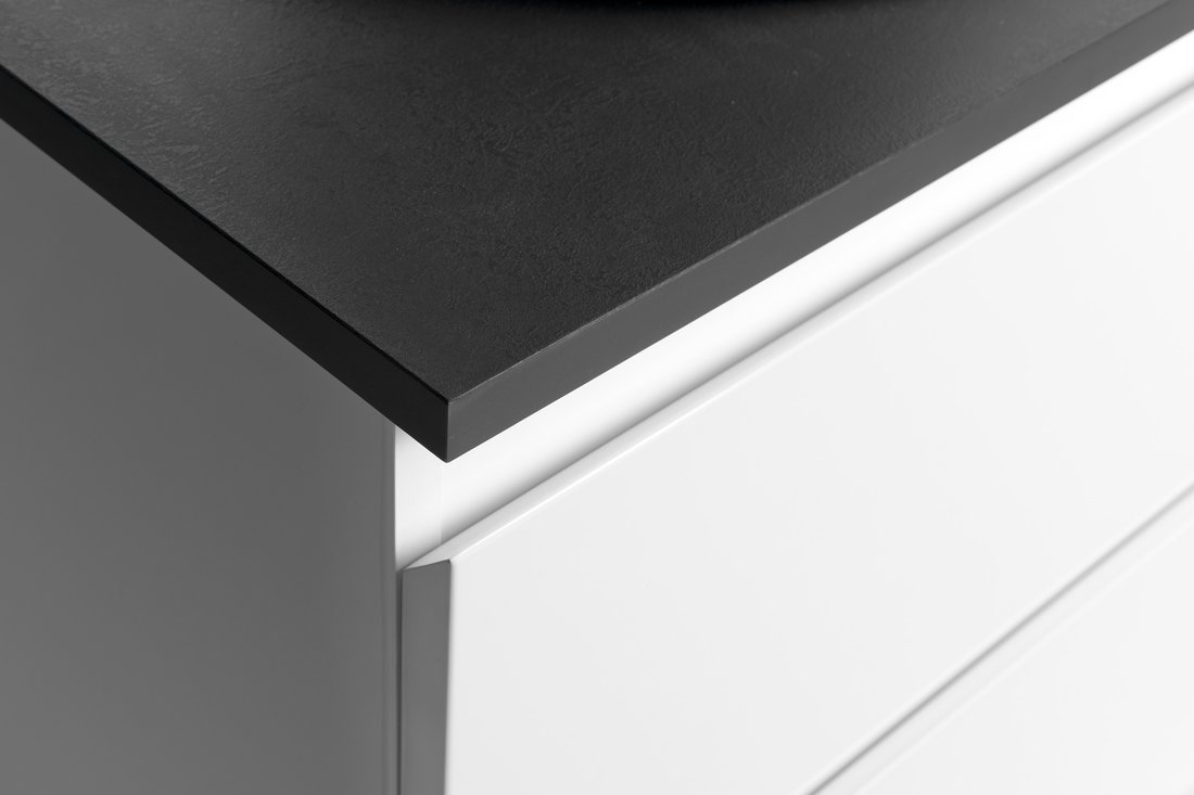 Aqualine ALTAIR skříňka s deskou 87,5 cm, bílá/antracit břidlice AI290-03
