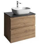 Photo: ALTAIR Vanity Unit with board 68 cm, oak emporio/anthracite slate