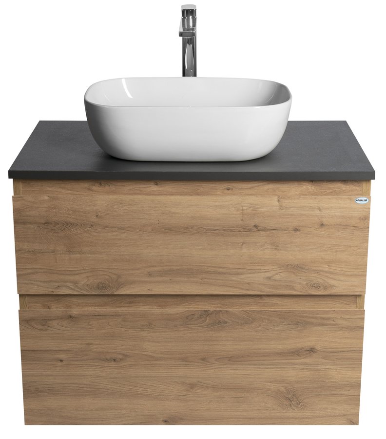 Aqualine ALTAIR skříňka s deskou 78,5 cm, dub emporio/antracit břidlice AI380-02