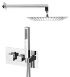 Photo: LATUS Concealed Thermostatic Shower Mixer Tap, incl. Handshower, 2/3 outlets, chrome