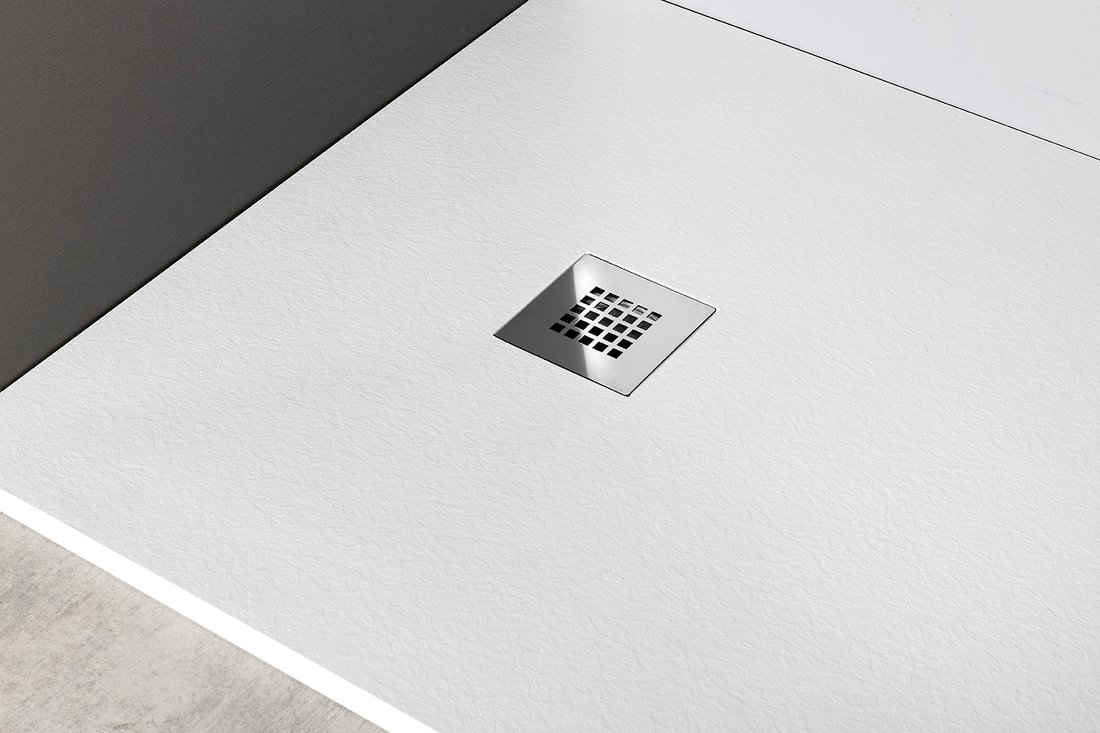 Gelco MITIA sprchová vanička z litého mramoru, čtverec 90x90cm, bílá PMB9090