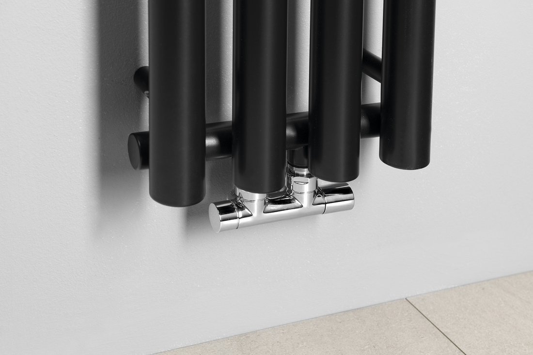 Sapho PILON otopné těleso 270x1800mm, se čtyřmi háčky pro ručník, černá mat IZ122T