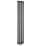 Photo: PILON bathroom radiator 270x1800mm, with 4 hooks, black matt