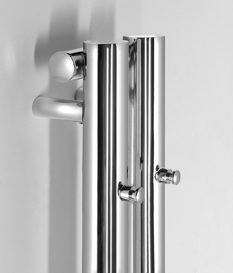 Sapho PILON otopné těleso 122x1800mm, se dvěma háčky pro ručník, chrom IZ123T