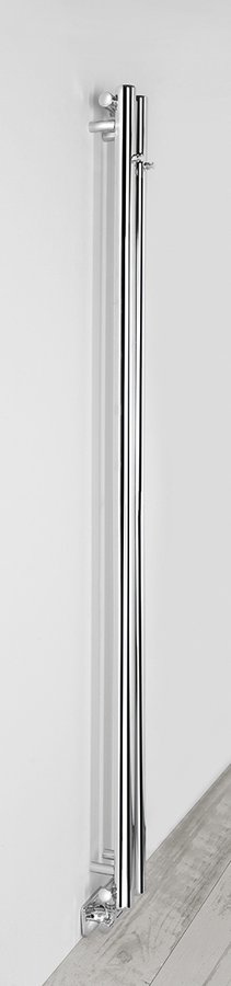 Sapho PILON otopné těleso 122x1800mm, se dvěma háčky pro ručník, chrom IZ123T