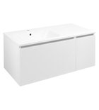 Photo: LOREA cabinet with washbasin 101x46x51,5cm (70+30cm), left, white matt