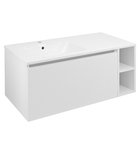 Photo: LOREA Schrank mit Waschbecken 101x46x51,5cm (80+20cm), links, weiß matt