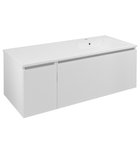 Photo: LOREA cabinet with washbasin 121x46x51,5cm (30+90 cm), right, white matt