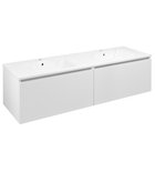 Photo: LOREA cabinet with double washbasin 141x46x51,5cm (70+70cm), white matt