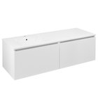 Photo: LOREA cabinet with washbasin 141x46x51,5cm (70+70cm), left, white matt