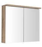 Photo: KAWA STRIP Spiegelschrank mit LED Beleuchtung 80x70x22cm, Eiche Emporio