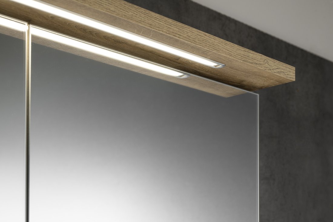 Aqualine KAWA STRIP galerka s LED osvětlením 80x70x22cm, dub emporio WGL38S
