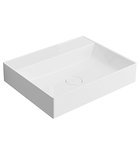 Photo: TWIG washbasin including drain cover 60x47cm, cultured marble, without mixer hole, white