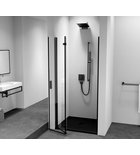 Photo: ZOOM BLACK sprchové dveře do niky 700mm, čiré sklo, levé