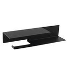 Photo: Toilet Roll Holder with Shelf 35x7x9,5cm, black matt