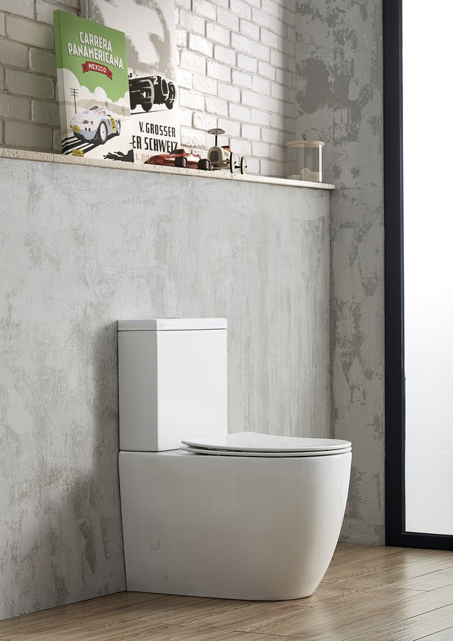 Sapho INFINITY WC kombi, Rimless, spodní/zadní odpad, bílá PC105WR